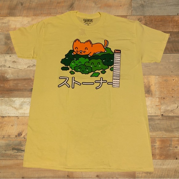 Spencer’s 420 Weed Shirt Kitties Anime Chibi Style Urban Outfitters BOTDF Scene - Picture 1 of 5